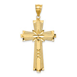 14K Diamond-cut Cross Pendant - C4-18901C49-9086