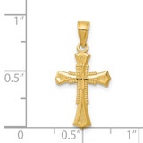 14k Diamond-cut Cross Pendant - K6-C857FDA2-5674