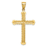14K Diamond-cut Cross Pendant - XR-B94232EA-3788