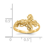14K Diamond-cut Crucifix Ring - K4-B32BF1B8-5538
