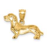 14K Diamond-cut Dachshund Pendant - C4-D0AC9F72-6271