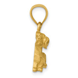 14K Diamond-cut Dachshund Pendant - K3-D02D665F-3347