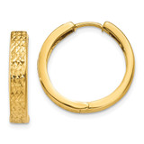14k Diamond-cut Hinged Hoop Earrings - Y7-631406AC-6101