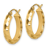 14k Diamond-cut Hoop Earrings - TF-1879CDC0-6141