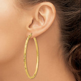 14k Diamond-cut Hoop Earrings - TF-9C6DDD2A-7640