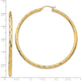 14k Diamond-cut Hoop Earrings - TF-BCB52604-8462