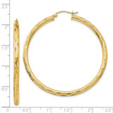 14k Diamond-cut Hoop Earrings - TF-D1348128-6768