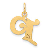 14K Diamond-cut Letter P Initial Charm