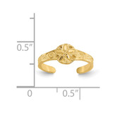 14K Diamond-cut Sand Dollar Toe Ring