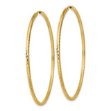 14k Diamond-cut Square Tube Endless Hoop Earrings - TF-06AE1B06-8509