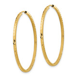 14k Diamond-cut Square Tube Endless Hoop Earrings - TF-EEAC5252-6903
