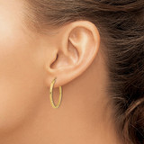 14k Diamond-cut Square Tube Endless Hoop Earrings - TF-FBB3378B-9996