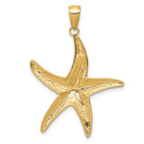 14K Diamond-cut Starfish Pendant - K2-D0CEB3B4-3077