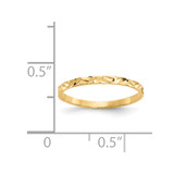 14K Diamond-cut Zig-Zag Design Band Childs Ring