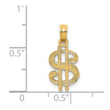 14K Dollar Sign Charm - K7-1E3FF7F1-6522