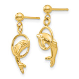 14k Dolphin Earrings - S1-58DBFC60-2944