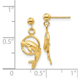 14k Dolphin Earrings - S1-58DBFC60-2944
