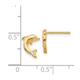14k Dolphin Post Earrings - TE-4D53C8A4-5231
