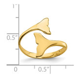 14K Double Whale Tails Ring
