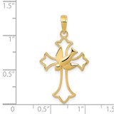 14k Dove Cross Pendant - M1-9DDD2E5F-7655