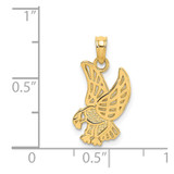 14K Eagle Landing Charm