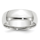 10k White Gold 7mm Lightweight Comfort Fit Wedding Band Size 9