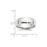 10k White Gold 7mm Lightweight Comfort Fit Wedding Band Size 9