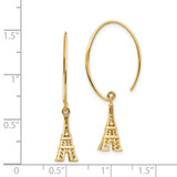14K Eiffel Tower Dangle Earrings
