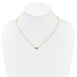 14k Emerald and Diamond 18 inch Necklace - PM-399997E4-6789