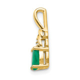 14k Emerald and Diamond Pendant - XB-949D173A-3688