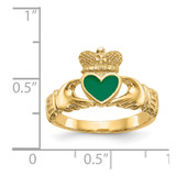 14k Enamel Claddagh Ring