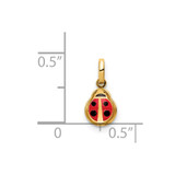 14K Enamel Ladybug Charm