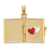14K Enameled 3D Moveable MY LOVE STORY Book Pendant - K6-42C83101-5215