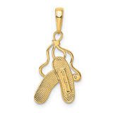 14k Enameled Ballet Slippers Charm