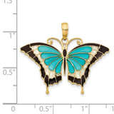 14K Enameled Butterfly Pendant - K4-C0455F83-5370