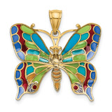 14K Enameled Butterfly Pendant - K8-CE78AABD-3003