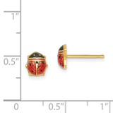 14k Enameled Ladybug Earrings - K2-3440BBFD-6172