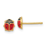 14k Enameled Ladybug Earrings - YE-E6069991-9441