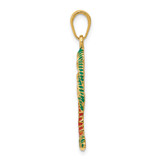 14k Enameled Palm Tree Pendant - K2-2E0E22A0-8635