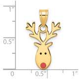 14k Enameled Reindeer Charm