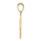 14K Enameled Textured Back Caduceus Medical Disc