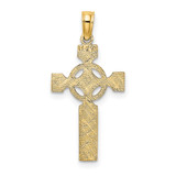 14K Engraved Celtic Cross w/ Eternity Circle Charm