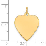 14k Etched .013 Gauge Engravable Heart Disc Charm - XM-39D91FD5-6687