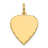 14k Etched .013 Gauge Engravable Heart Disc Charm - XM-78F32D52-8709