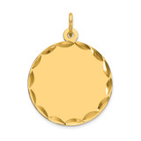 14k Etched .013 Gauge Engravable Round Disc Charm - XM-E455C2A1-8163