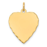14k Etched .018 Gauge Engravable Heart Disc Charm - XM-F6E659CC-1521