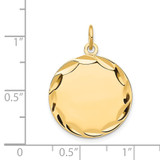 14k Etched .018 Gauge Engravable Round Disc Charm - XM-596B82DA-6912