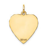 14k Etched .027 Gauge Engravable Heart Disc Charm - XM-8129620B-7574