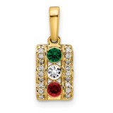 14K Family Jewelry Diamond Semi-Set Pendant - XM-2C6C35A1-1788