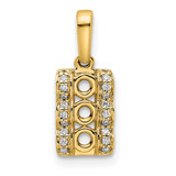 14K Family Jewelry Diamond Semi-Set Pendant - XM-2C6C35A1-1788